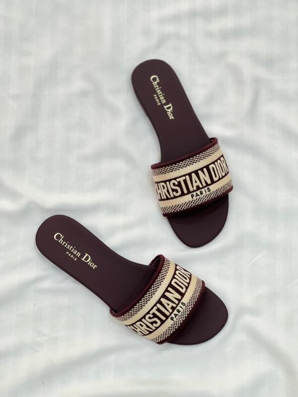 Dior Floral Embroidered House Shoes - Image 3