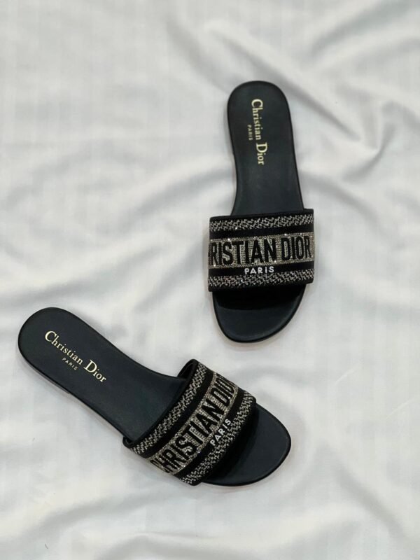 Dior Floral Embroidered House Shoes - Image 2